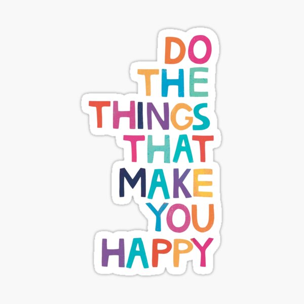 Happiness Quote Print / Motivational Quote Print / Inspirational Saying / Wall Art Prints / Gifts for Her Sticker