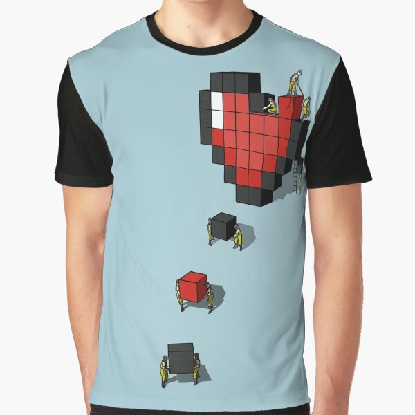 Vista previa del artículo con la obra «Pixels heart.», diseñado y vendido por MoisEscudero.