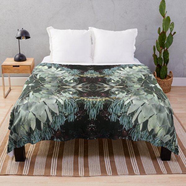 Aperçu de l'œuvre Botanique, Divine - Modèles de fusion succulente d'été en turquoise, vert et violet foncé créée et vendue par RoseAromas.