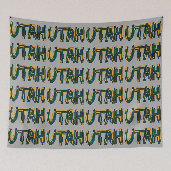 Item preview, Blue, Green, and Yellow Utah Word Doodle designed and sold by klaireep.