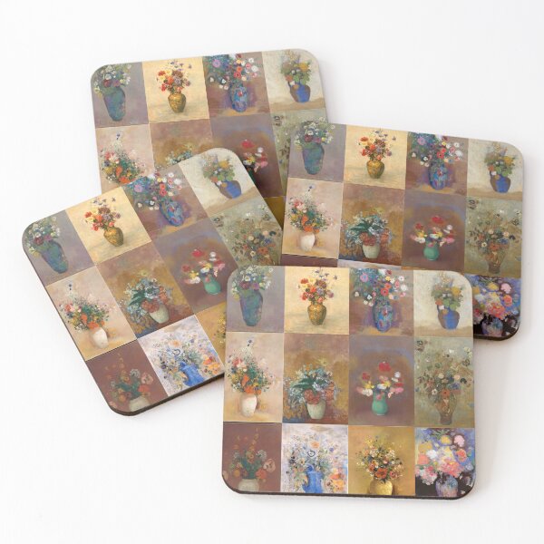 Item preview, 12 Vases with Flowers by Odilon Redon designed and sold by Shapes-Mania.
