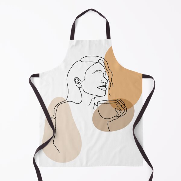 Item preview, Line Art Woman Drinking Coffee Drawing designed and sold by hmatt1003.