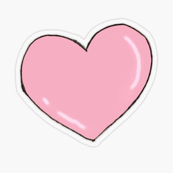 23 Pink Heart Transparent Stickers