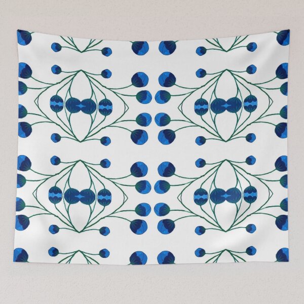 Item preview, Flowery blue & white pattern2 designed and sold by angran.