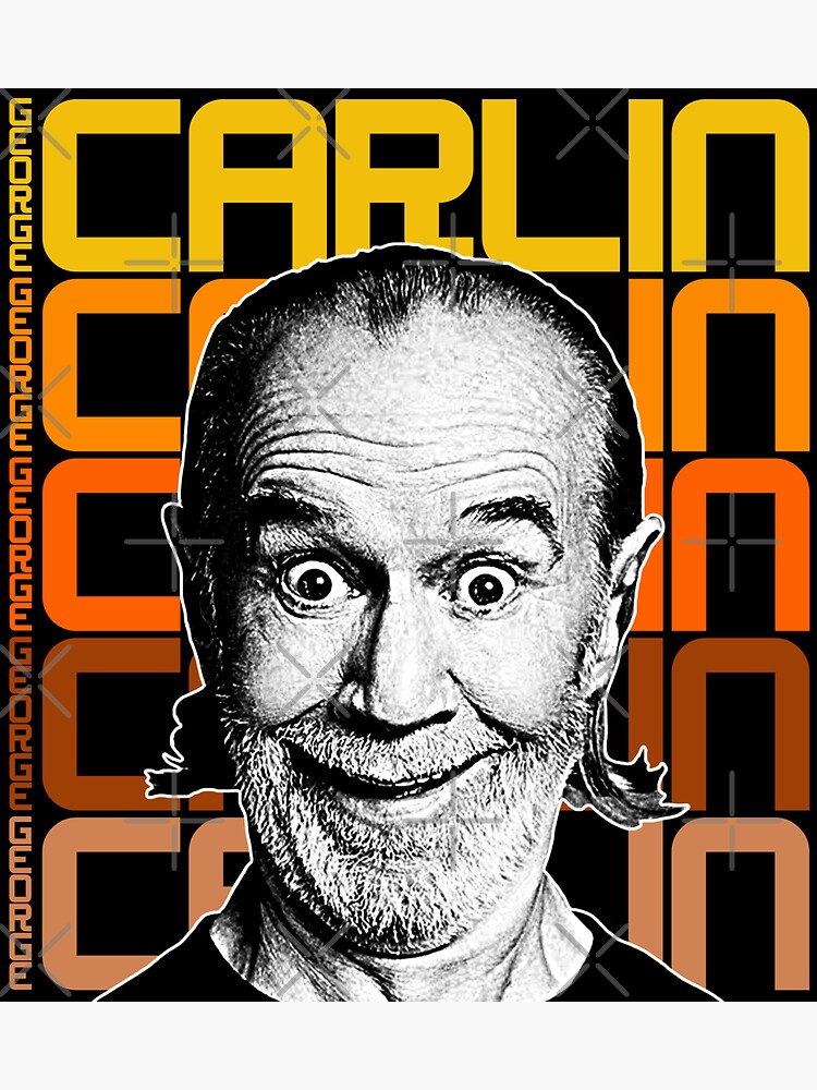 &ldquo;George Carlin :: Retro Comedy FanArt Tribute&rdquo; Sticker for Sale by