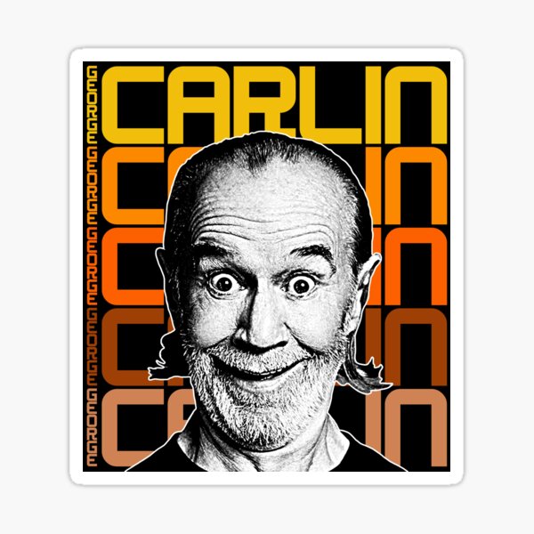 George Carlin :: Retro Comedy FanArt Tribute Sticker