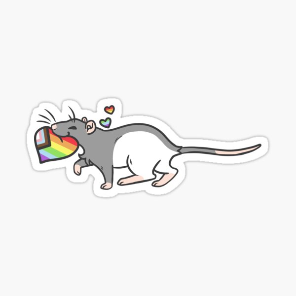 Item preview, Progress Pride Rat - Heart Edition designed and sold by Nabdea.