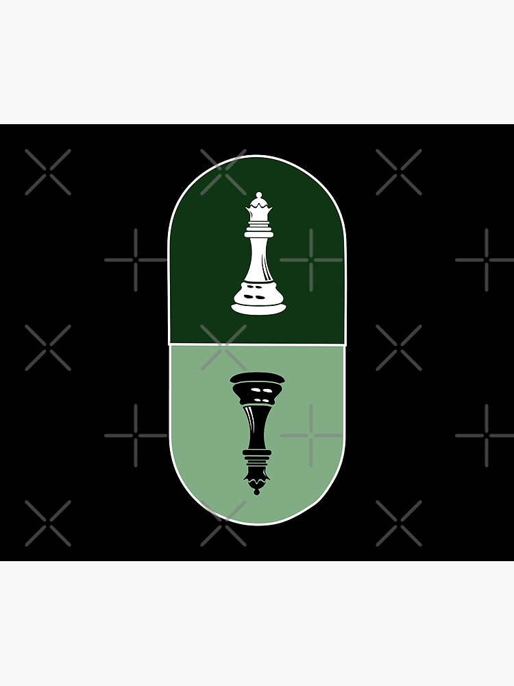 Impression photo « The Queen's Gambit Queen Chess Pieces in Green Pill Fan Art », par
