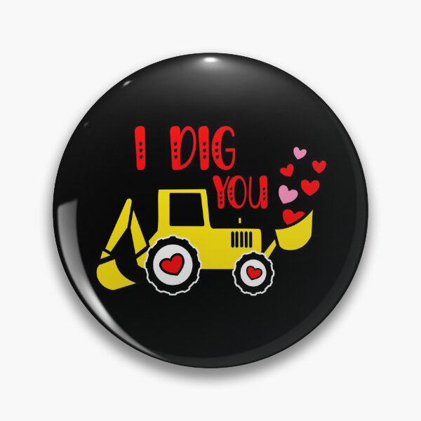 Item preview, I Dig You Valentines Day Love Hearts and Digger, Sticker T-Shirt Laptop Water Bottle designed and sold by StickerArtwork.