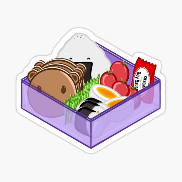 GIANT Bento Box Sticker Kawaii Vinyl Sticker Japanese Food Kawaii