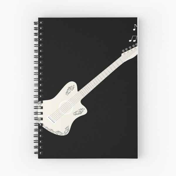 Item preview, guitar and flying musical notes,vector illustration designed and sold by elisabetaaa.