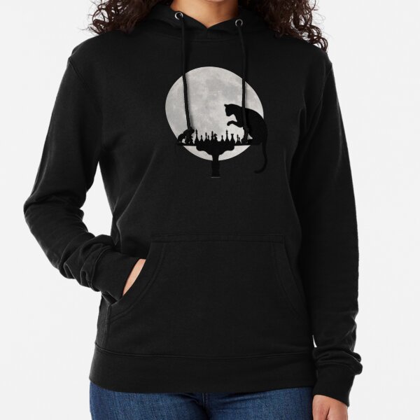 Cat and Rat Playing Chess Lightweight Hoodie