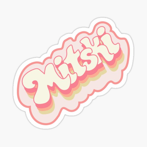 Mitski Retro Font - Pink Sticker