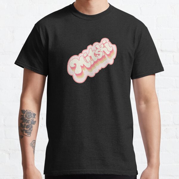 Mitski Retro Font - Pink Classic T-Shirt