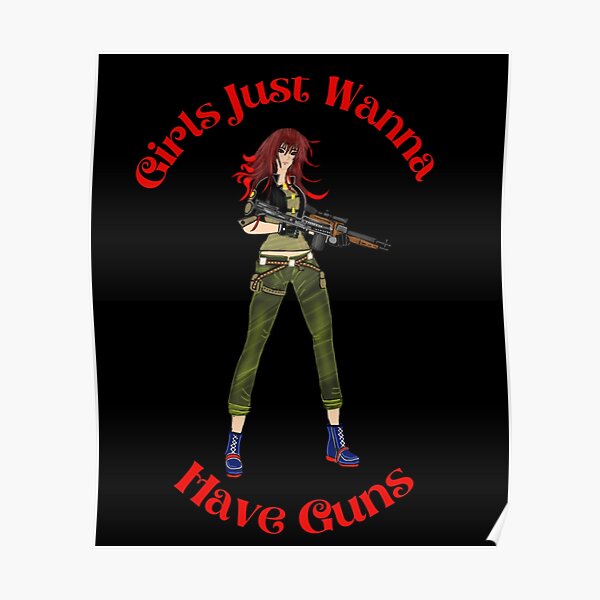 Gun Game Posters Redbubble - gun and sword play girl roblox