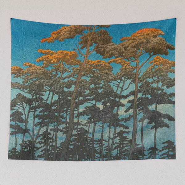 Item preview, Kawase Hasui Hikawa Park Omiya by Kawase Hasui Vintage Japanese Woodblock Print designed and sold by Ejaaz.