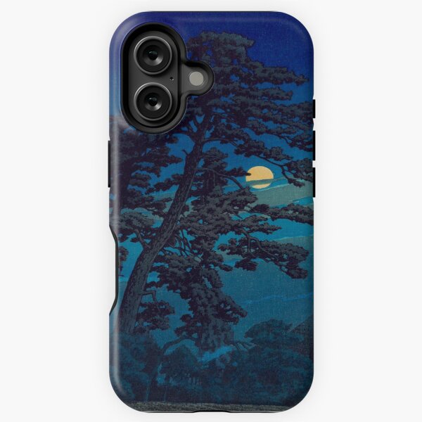 Kawase Hasui Moon At Magome by Kawase Hasui Vintage Japanese Woodblock Print iPhone Tough Case