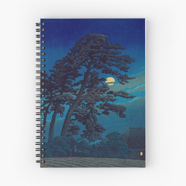 Item preview, Kawase Hasui Moon At Magome by Kawase Hasui Vintage Japanese Woodblock Print designed and sold by Ejaaz.