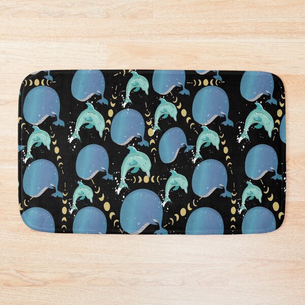 Item preview, Sirius B Whales and Dolphins Moon Print designed and sold by Earthchild8888.