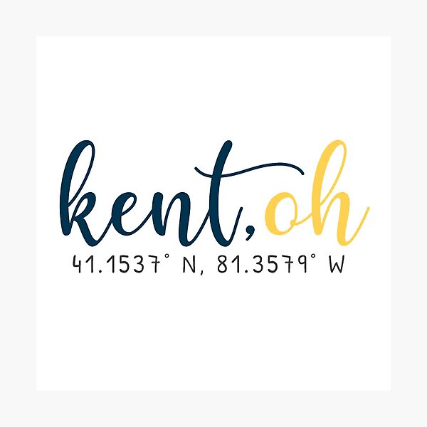 Item preview, Kent, Ohio Coordinates designed and sold by JulieMichelleB.