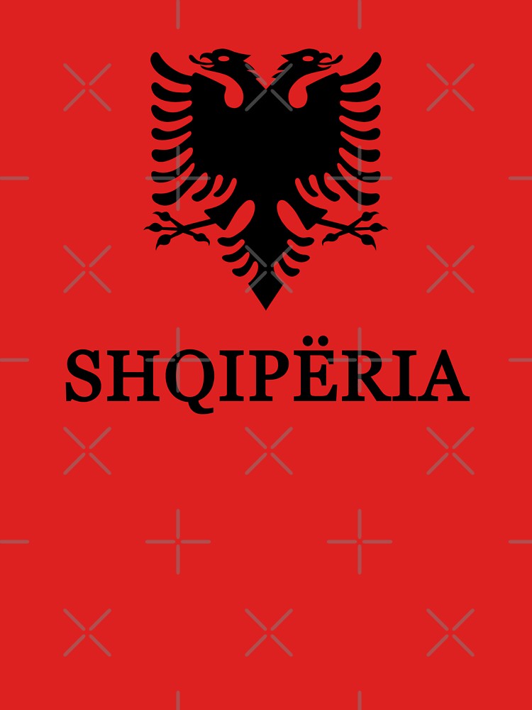 Albania Scarabocchio Bandiera T-Shirt Maglia Regalo Shqipëria