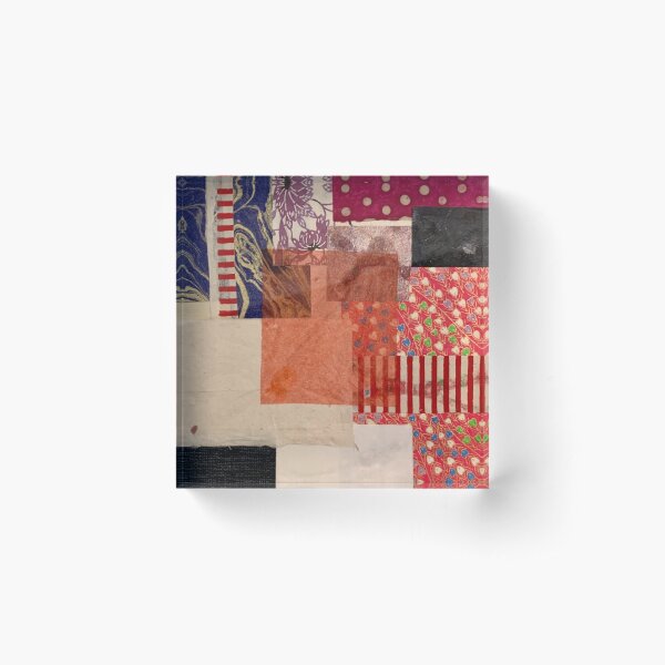 Paper Collage Pattern12 Acrylic Block