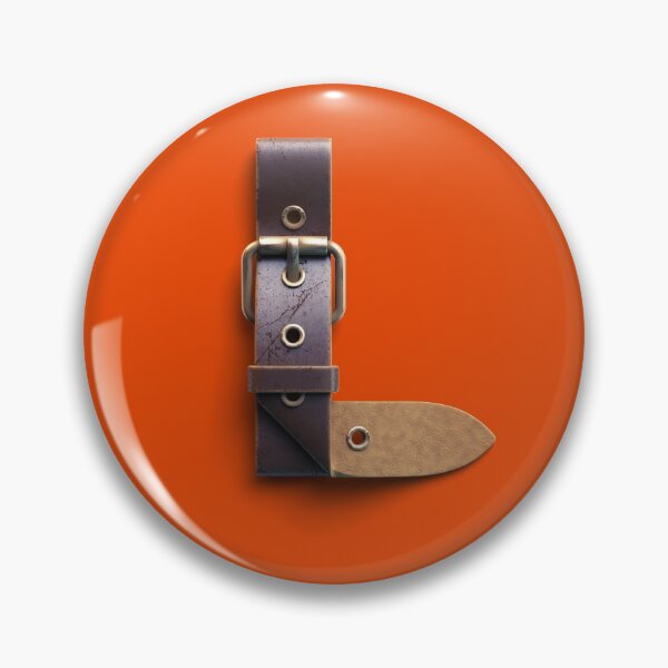 Item preview, Initial "L" Alphabet Leather Belt Orange Design designed and sold by Freestylist.