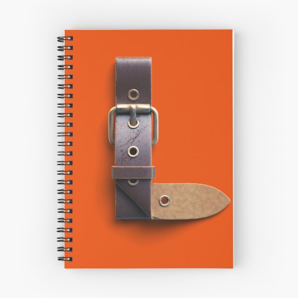 Item preview, Initial "L" Alphabet Leather Belt Orange Design designed and sold by Freestylist.