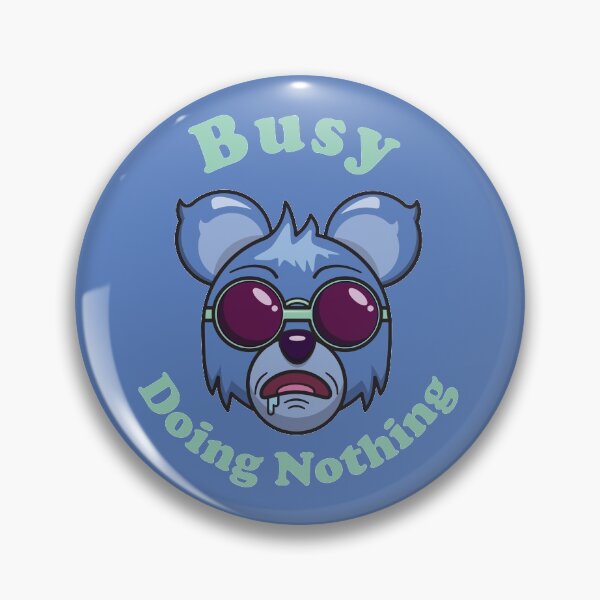 Item preview, Cool Blue Busy Doing Nothing Bear designed and sold by RegretfulTurtle.