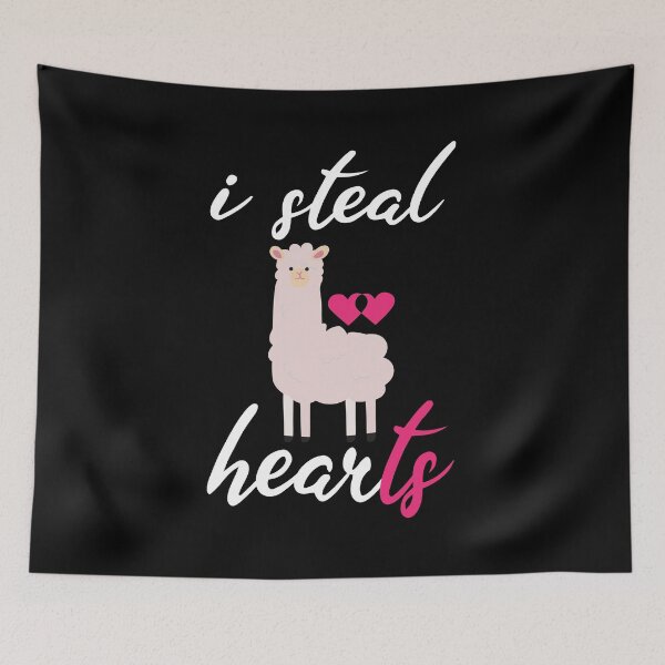Item preview, I Steal Hearts llama Gift Valentin's Day - Pretty Llama designed and sold by Dr.YesOrNo.