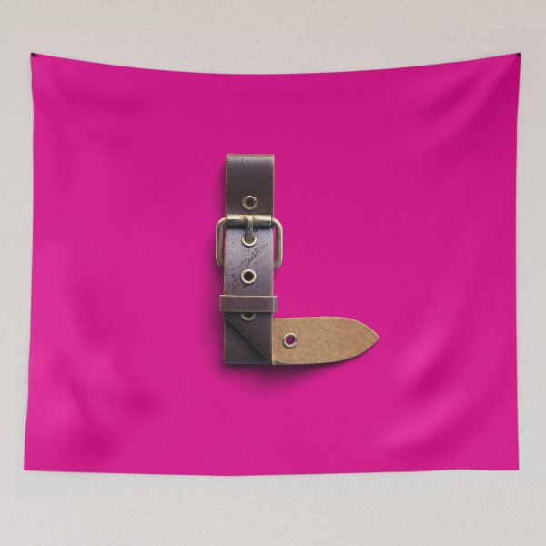 Item preview, Initial "L" Alphabet Leather Belt Pink Design designed and sold by Freestylist.