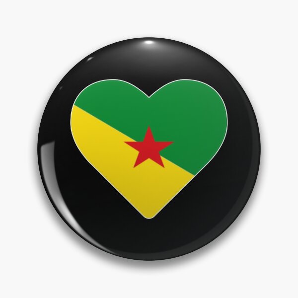 Item preview, Guyana flag color heart designed and sold by West indian touch.