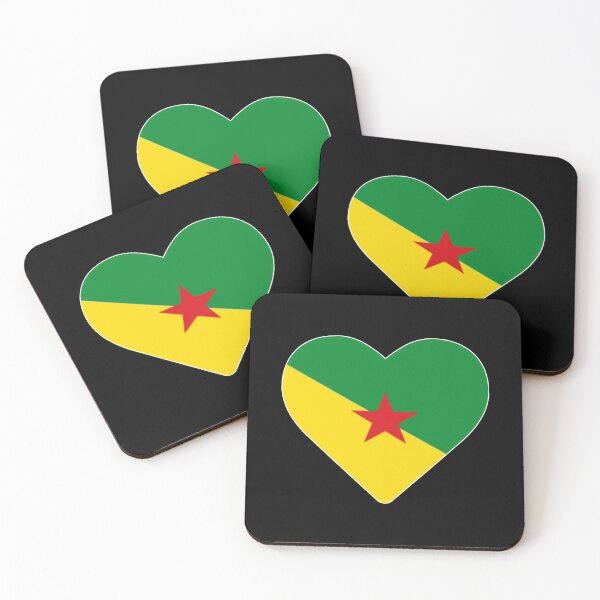 Item preview, Guyana flag color heart designed and sold by West indian touch.