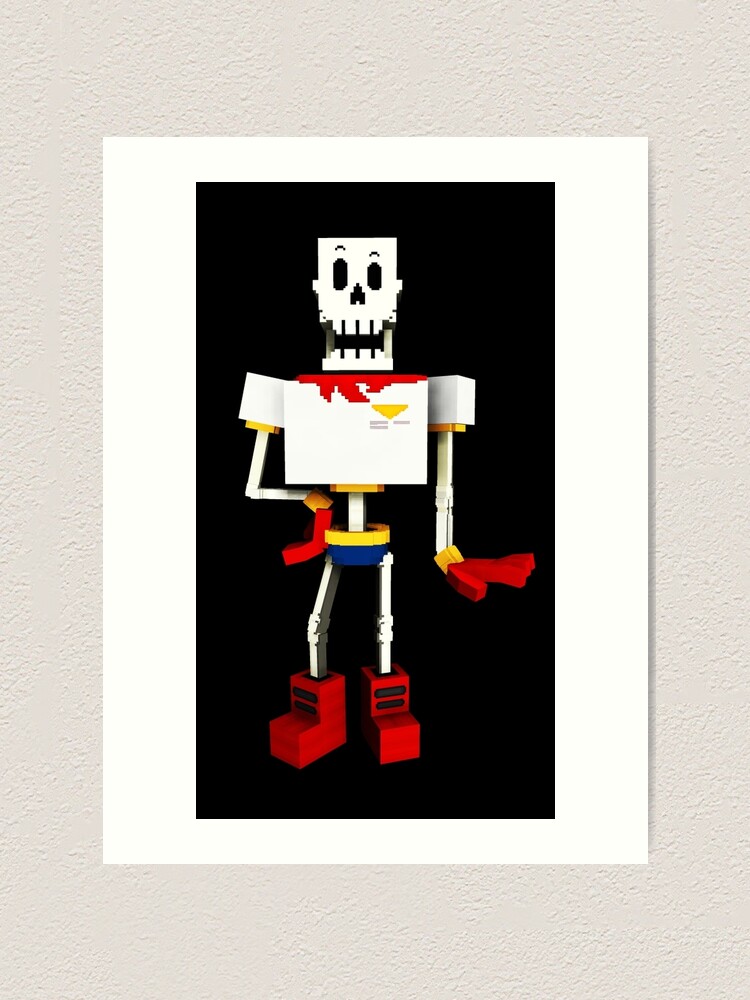 Papyrus - Undertale - Minecraft | Art Print