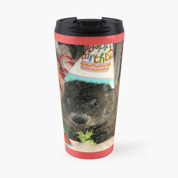 Groundhog Moses Celebrates His Birthday Travel Mug