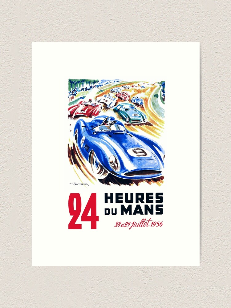 1956 24 Hours Of Le Mans Race Poster Art Print For Sale By