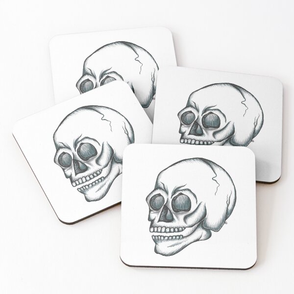 Item preview, Black and White Retro Skull designed and sold by The White Bat.