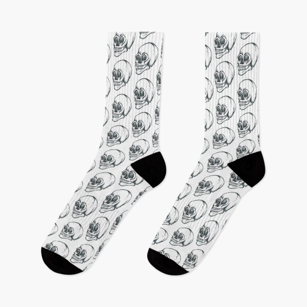 Item preview, Black and White Retro Skull designed and sold by The White Bat.