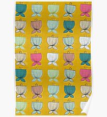flower cups yellow Poster