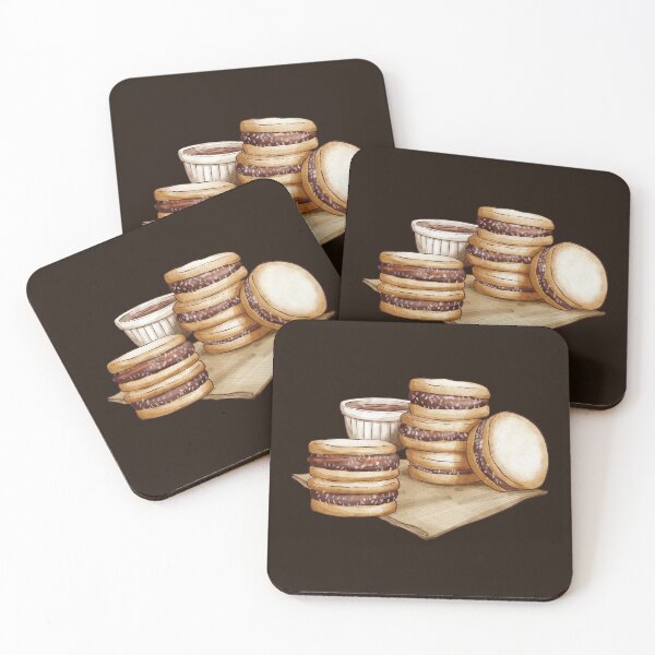 Item preview, Alfajor Dulce De Leche Cookies With Caramel Sauce designed and sold by Alicia Chee.