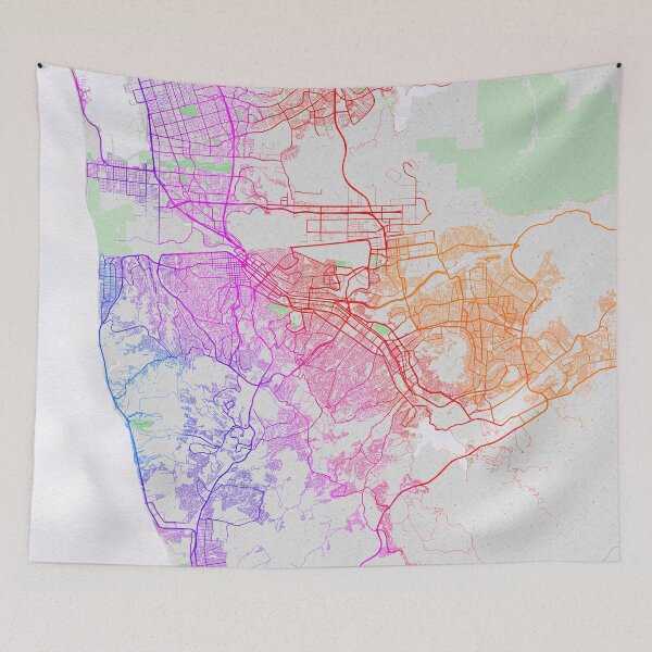 Item preview, Tijuana City Map of Mexico - Colorful designed and sold by deMAP.