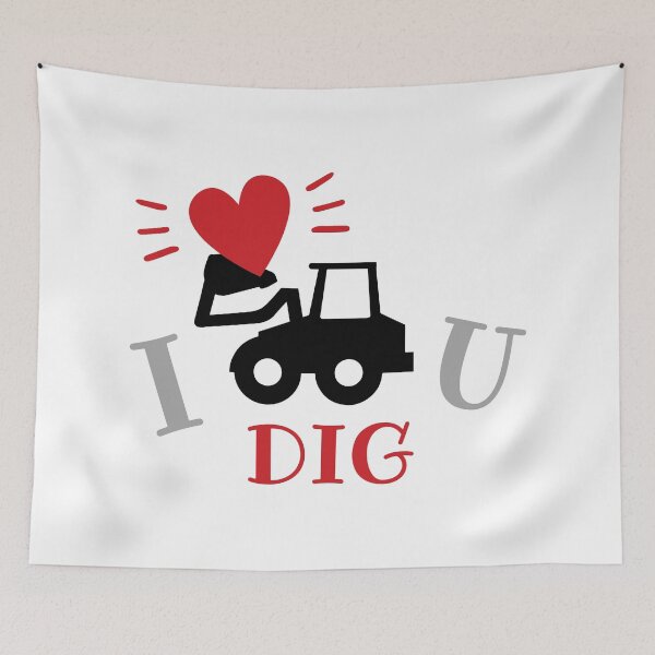 Item preview, I Dig U - I dig you ( Valentine Heart ) designed and sold by ShawnDzign.