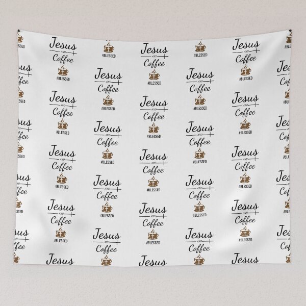 Item preview, Jesus and Coffee Religious Inspiration. Love of God Motivation designed and sold by BitcoinBros.