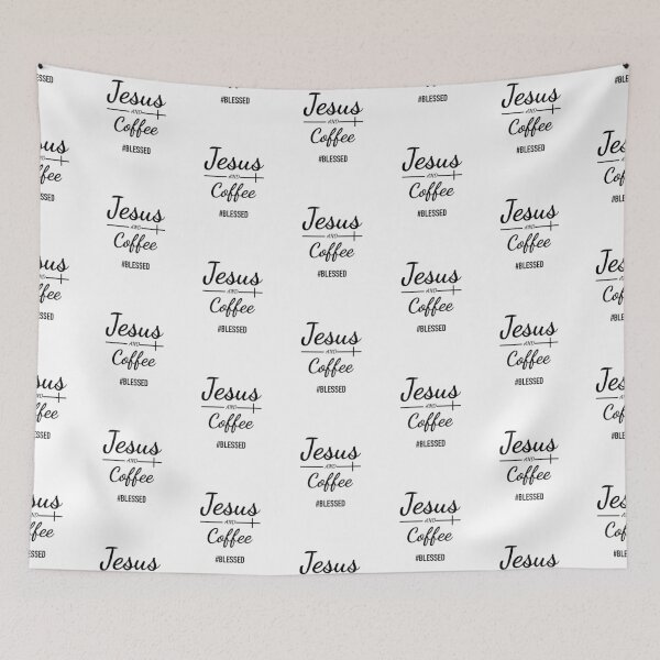 Item preview, Jesus and Coffee Religious Inspiration. Love of God Motivation designed and sold by BitcoinBros.