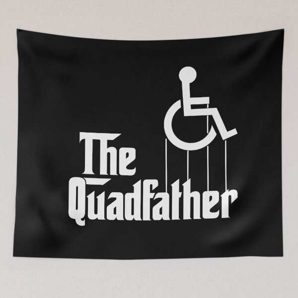 Item preview, The Quadfather funny wheelchair disability joke shirt designed and sold by Dunn Designs.