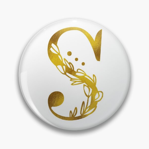 Item preview, Gold Floral Monogram S designed and sold by Amy Olsen.