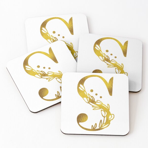 Item preview, Gold Floral Monogram S designed and sold by Amy Olsen.