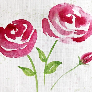 Artwork thumbnail, Watercolour Red Roses by JillyBeanDesign