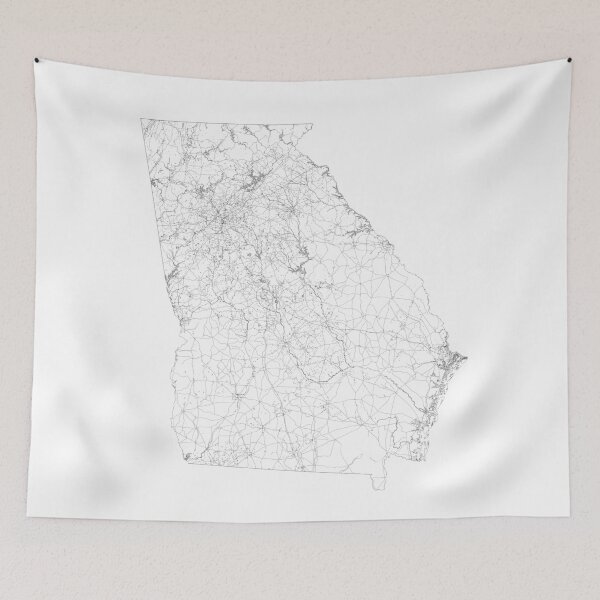 Item preview, Georgia State Map, Art Print By LandSartprints designed and sold by LandSartprints.