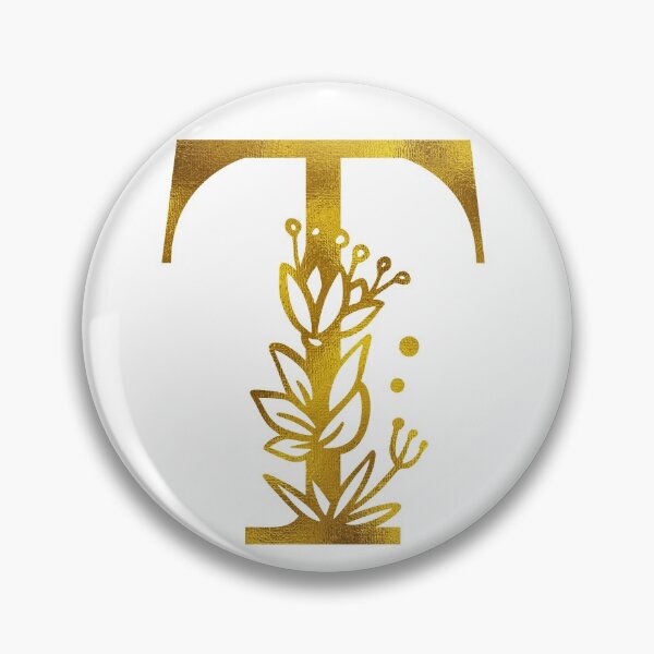 Item preview, Gold Floral Monogram T designed and sold by Amy Olsen.